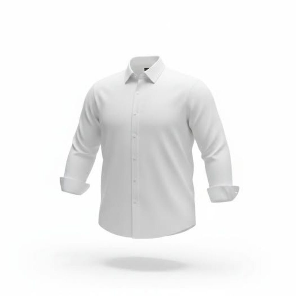 George Men’s 2XL White Dress Shirt Button Up Long Sleeve